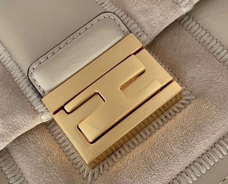 Fendi Kan U Bag In Beige Leather and Suede 128