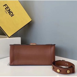 Fendi Large Kan U Bag In Brick Red Calfskin 542