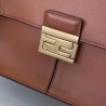 Fendi Large Kan U Bag In Brick Red Calfskin 542