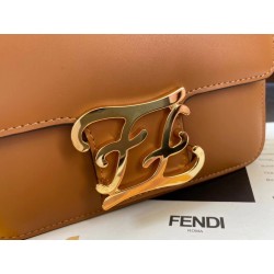 Fendi Karligraphy Bag In Brown Calfskin Leather 161