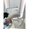 Fendi Small Kan U Bag In Mirror-effect Silver Leather 023