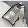 Fendi Kan U Bag In Mirror-effect Silver Leather 427