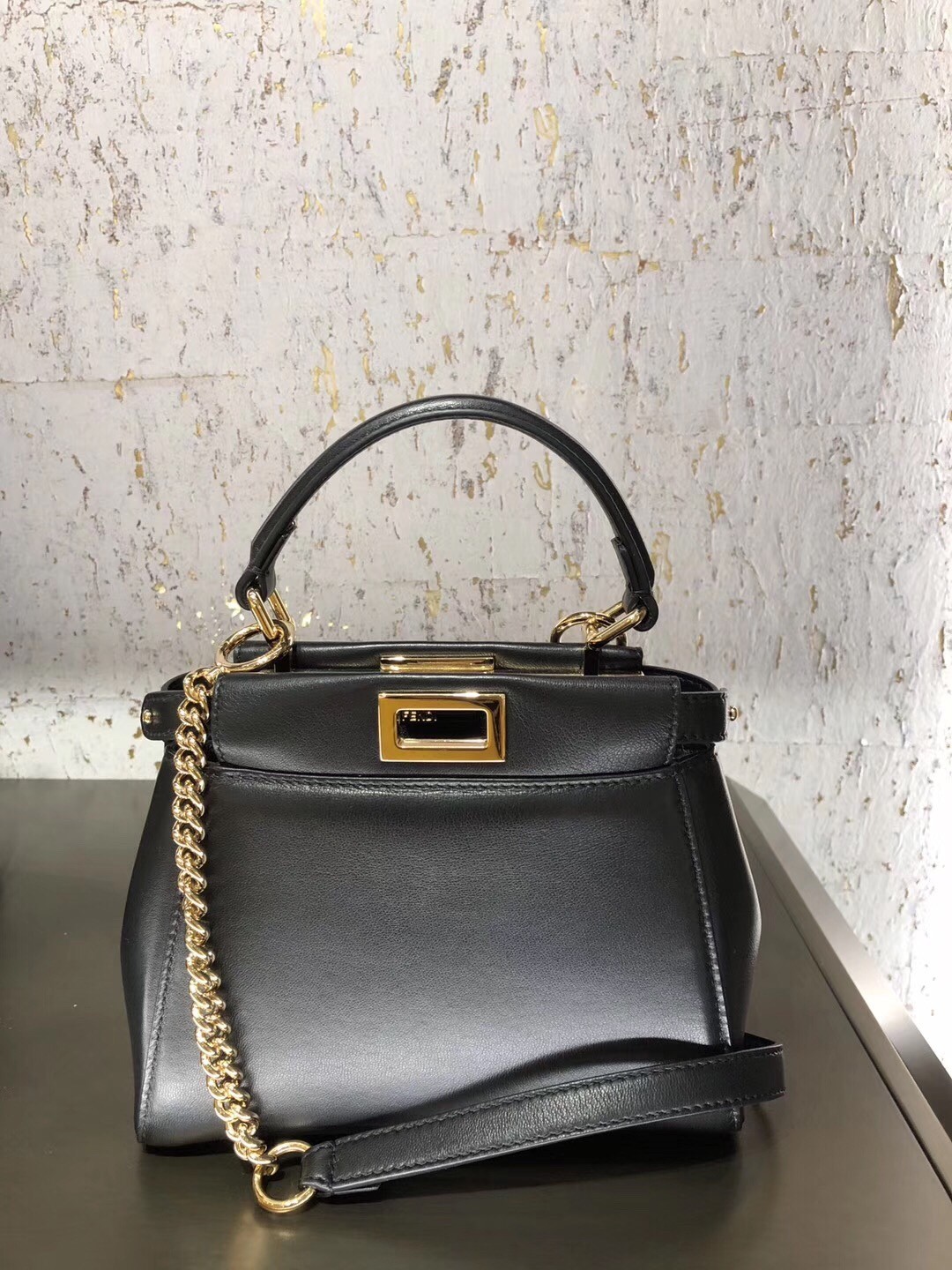 Fendi Peekaboo XS Bag In Black Nappa Leather 445