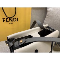 Fendi Regular Flip Tote Bag In Grey Calfskin 020