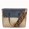 Fendi Large Flip Tote Bag In Beige Calfskin 093