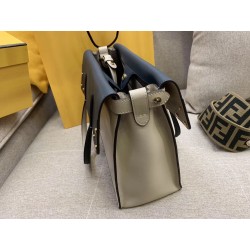 Fendi Large Flip Tote Bag In Beige Calfskin 093