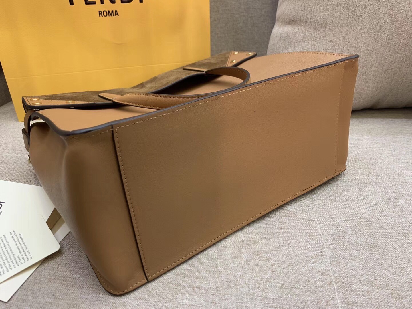 Fendi Large Flip Tote Bag In Brown Calfskin 118