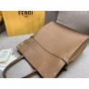 Fendi Large Flip Tote Bag In Brown Calfskin 118