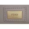 Fendi Peekaboo Medium White Bag With Tan Handle 298