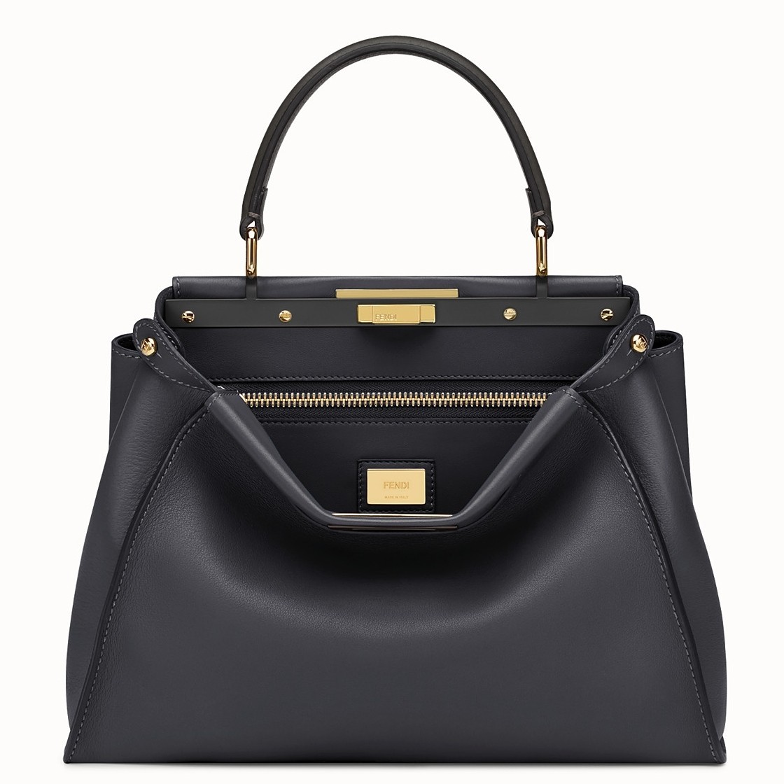        Fendi Peekaboo Medium Bag In Black Calfskin 234