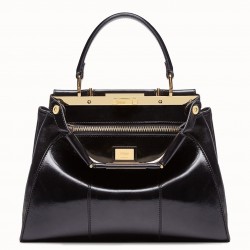 Fendi Peekaboo Medium Bag In Black Lambskin 246