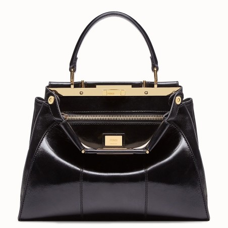 Fendi Peekaboo Medium Bag In Black Lambskin 246