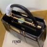 Fendi Peekaboo Medium Bag In Black Lambskin 246