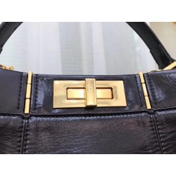 Fendi Peekaboo Medium Bag In Black Lambskin 246