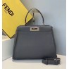 Fendi Selleria Peekaboo Medium Bag In Grey Roman Leather 549