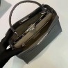 Fendi Selleria Peekaboo Medium Bag In Grey Roman Leather 549