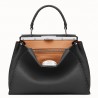 Fendi Selleria Peekaboo Medium Bag In Black Roman Leather 562