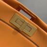 Fendi Peekaboo Pocket Medium Bag In Orange Calfskin 203