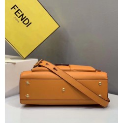 Fendi Peekaboo Pocket Medium Bag In Orange Calfskin 203