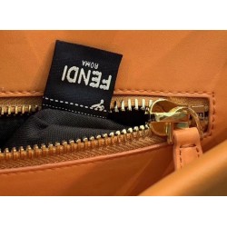 Fendi Peekaboo Pocket Medium Bag In Orange Calfskin 203