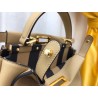 Fendi Beige Peekaboo Medium Bag With Pequin Motif 214