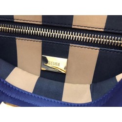 Fendi Blue Peekaboo Medium Bag With Pequin Motif 280