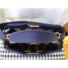 Fendi Blue Peekaboo Medium Bag With Pequin Motif 280