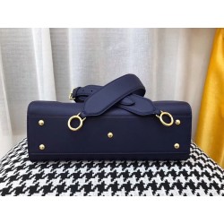 Fendi Blue Peekaboo Medium Bag With Pequin Motif 280