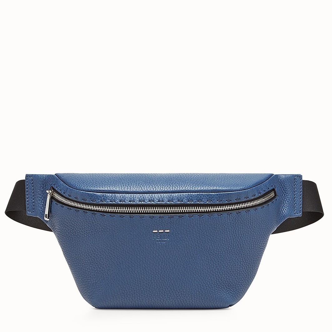 Fendi Belt Bag In Blue Romano Leather 867