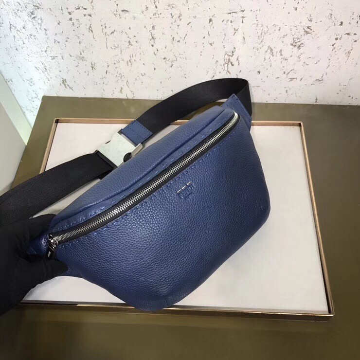 Fendi Belt Bag In Blue Romano Leather 867