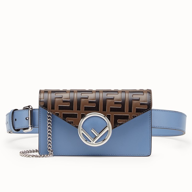 Fendi Blue Kan I F Belt Bag With FF Motif 135