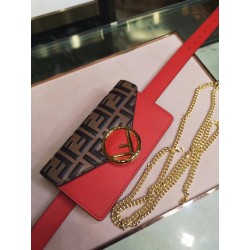 Fendi Red Kan I F Belt Bag With FF Motif 169