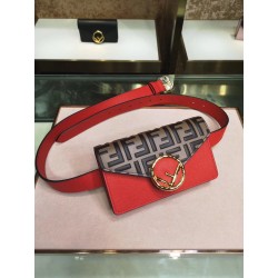 Fendi Red Kan I F Belt Bag With FF Motif 169