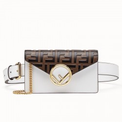 Fendi White Kan I F Belt Bag With FF Motif 338