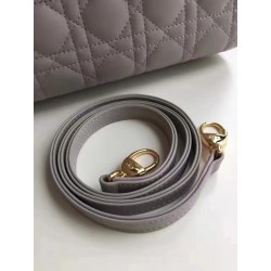 Dior Medium Lady Dior Bag In Grey Lambskin 024