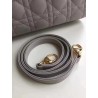 Dior Medium Lady Dior Bag In Grey Lambskin 024