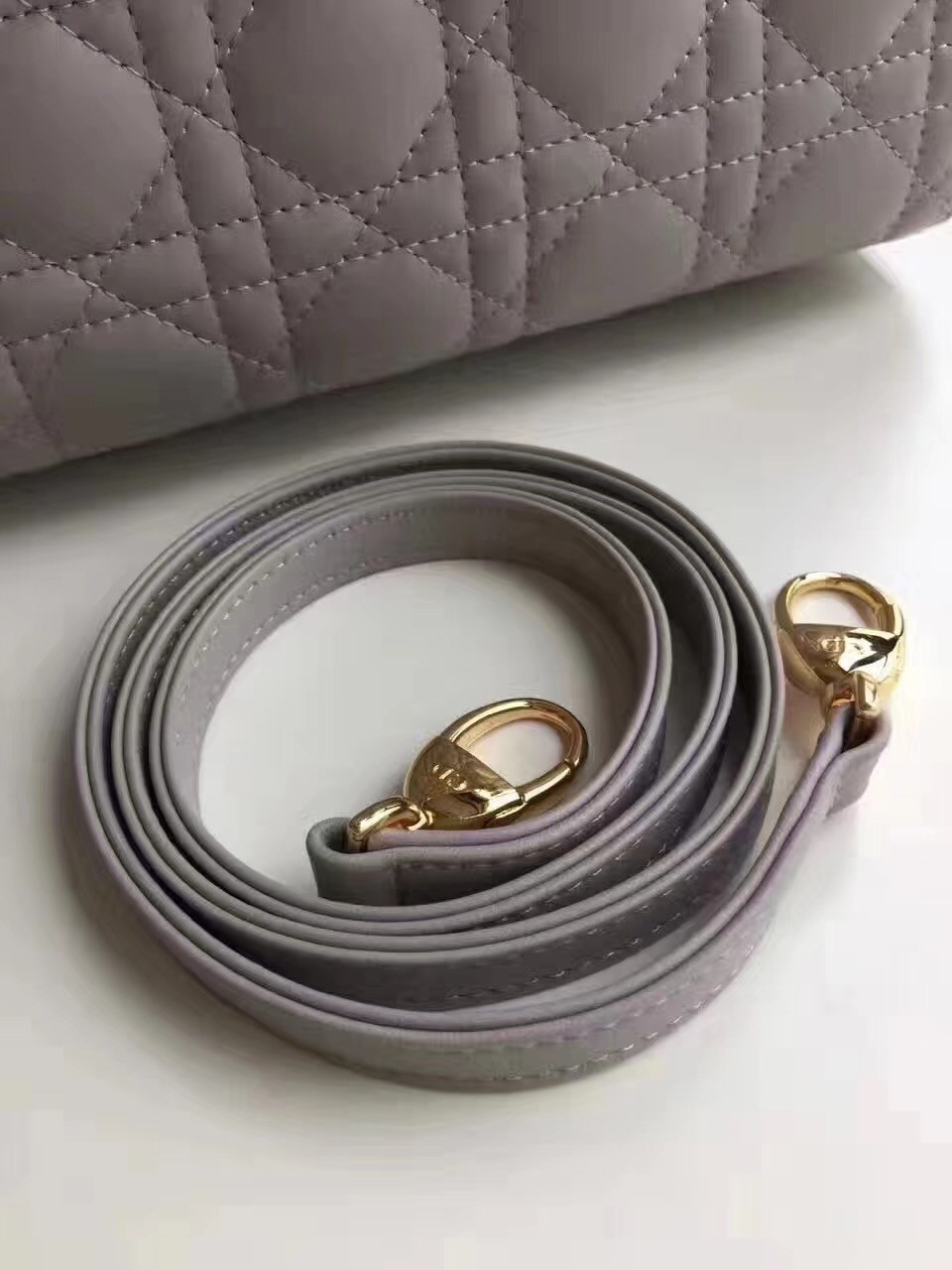 Dior Medium Lady Dior Bag In Grey Lambskin 024