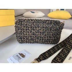 Fendi Baguette Medium Bag In Woven Strips 751