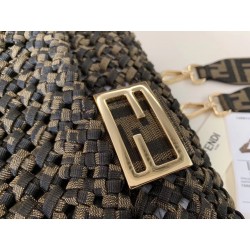 Fendi Baguette Medium Bag In Woven Strips 751