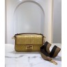 Fendi Baguette Medium Bag In Natural Straw 785