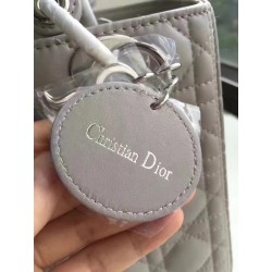 Dior Medium Lady Dior Bag In Grey Lambskin 024