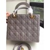 Dior Medium Lady Dior Bag In Grey Lambskin 024