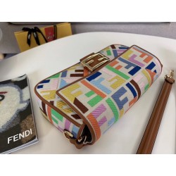 Fendi Baguette Medium Bag In Multicolour Canvas 294