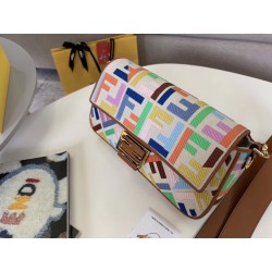 Fendi Baguette Medium Bag In Multicolour Canvas 294