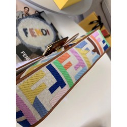 Fendi Baguette Medium Bag In Multicolour Canvas 294