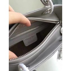 Dior Medium Lady Dior Bag In Grey Lambskin 024