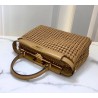 Fendi Peekaboo Medium Bag In Beige Interlace Leather 586