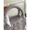 Dior Medium Lady Dior Bag In Grey Lambskin 024