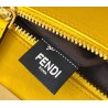 Fendi Peekaboo Medium Bag In Yellow Interlace Leather 613