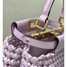 Fendi Peekaboo Mini Bag In Lilac Interlace Leather 255